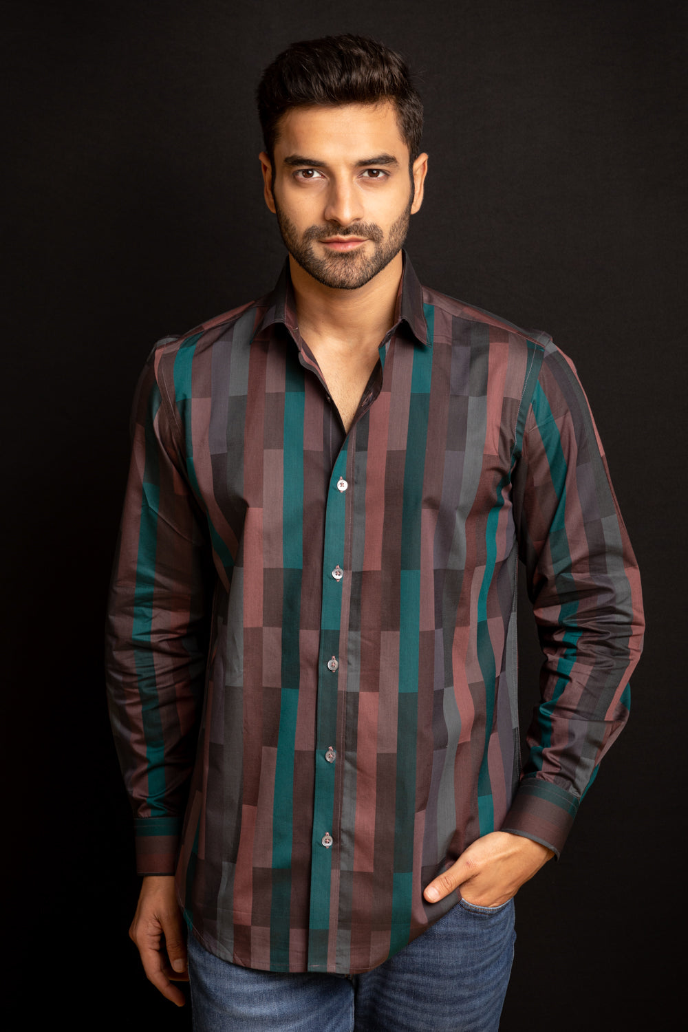 RUSTIC - EXCLUSIVE YARN DYED GIZA COTTON SHIRT